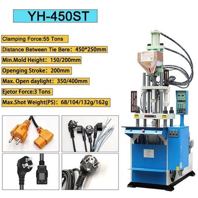 Verticale YH-550ST 55t macchina di stampaggio a iniezione per inserimento del cavo del connettore del cablaggio