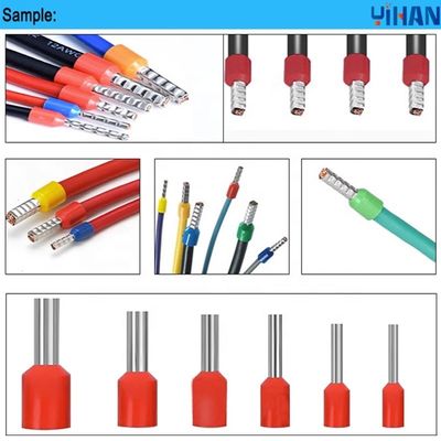 Equipaggiamento per la contrazione di strisce di ferrule terminale tubolare compatta per cavi duri 0,5-4 mm2